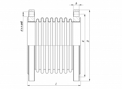 Компенсатор сильфонный КСО 125-16-60 L 250 мм